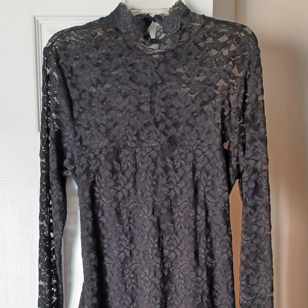 Moda International nylon/elastane black lacey dress